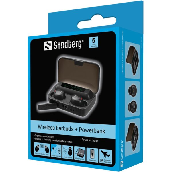 Sandberg Wireless Earbuds + Powerbank - Imagen 2