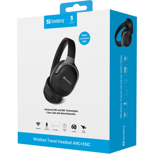 Sandberg Wireless Travel Headset ANC+ENC - Imagen 2