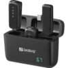 El Sandberg Streamer USB-C Wireless Mic x2 es un conjunto de micrófonos inalámbricos compacto que facilita la grabación de audio claro en segundos. Solo tienes que conectar el receptor USB-C a tu smartphone