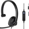 Sandberg USB-C/A Headset Pro Mono ENC es un auricular profesional para llamadas y reuniones en línea. El micrófono con cancelación de ruido ENC garantiza una transmisión de voz clara