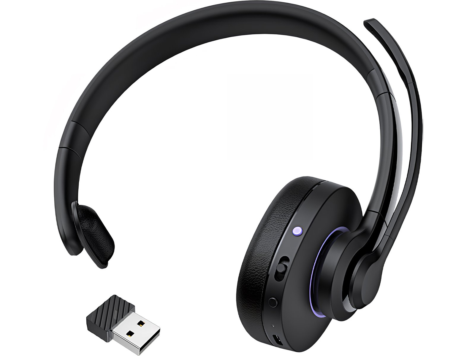 Sandberg Wireless Headset Pro Mono ENC te ofrece sonido profesional y total libertad de movimiento durante las llamadas y las reuniones online. El auricular se conecta fácilmente y sin cables mediante un dongle USB