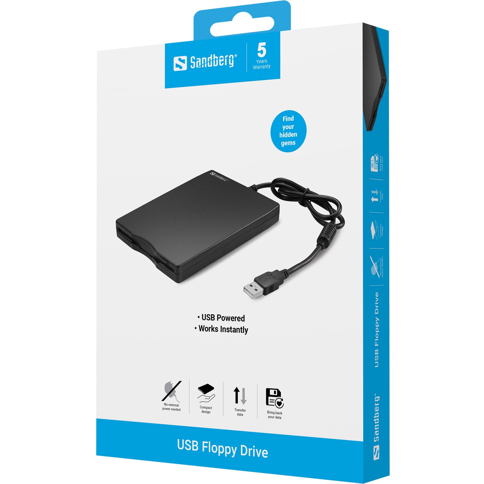 esta es la solución que estabas buscando. Simplemente conecta el Sandberg USB Floppy Drive a uno de los puertos USB de tu ordenador para poder acceder inmediatamente a los datos de tu disquete. No necesitas ningún software ni hacer complicadas instalaciones en tu ordenador. - Infortop
