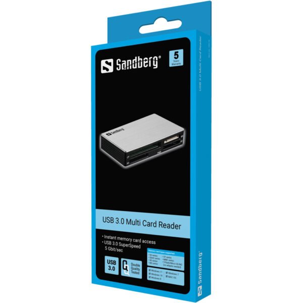 Sandberg USB 3.0 Multi Card Reader - Imagen 2