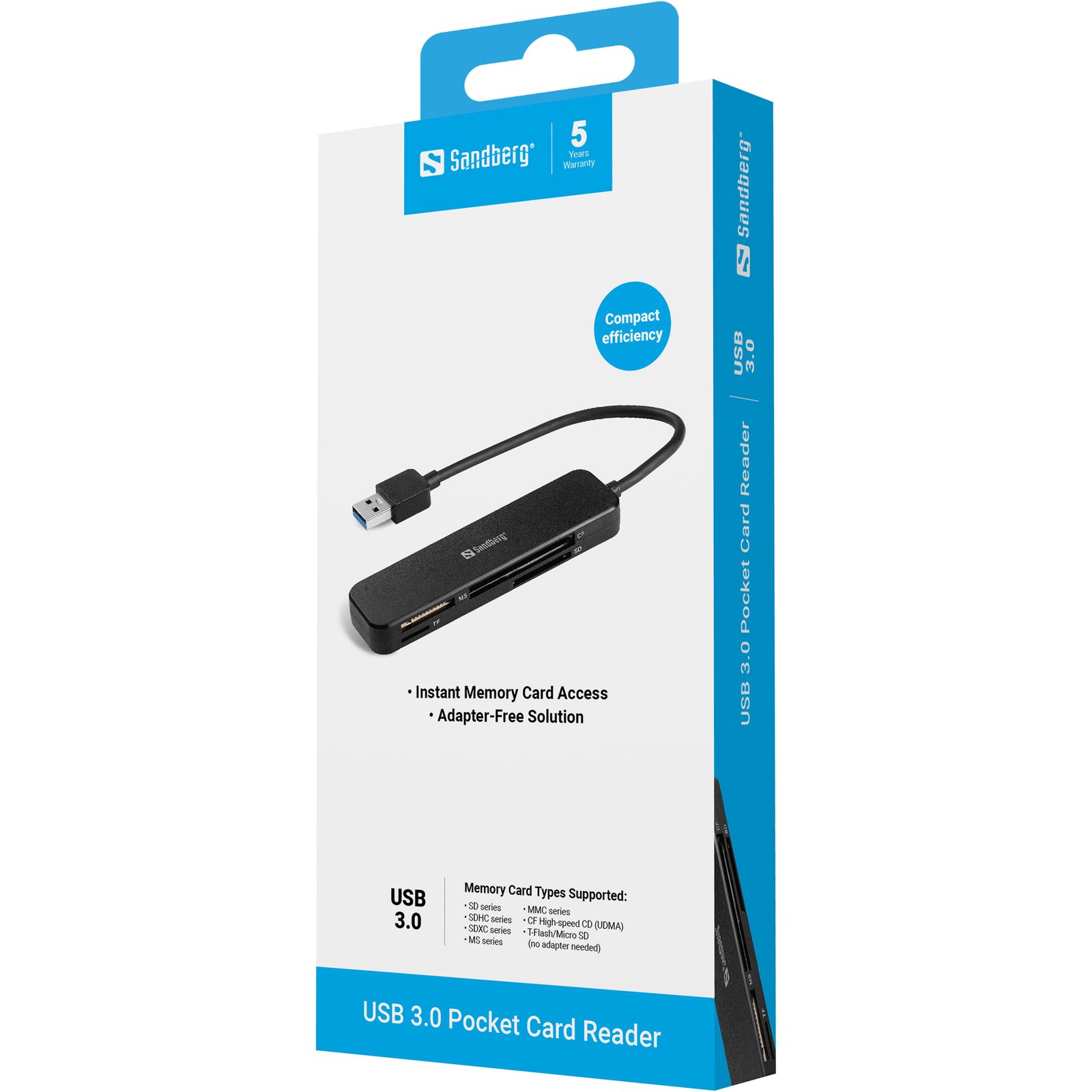 Sandberg USB 3.0 Pocket Card Reader - Imagen 2
