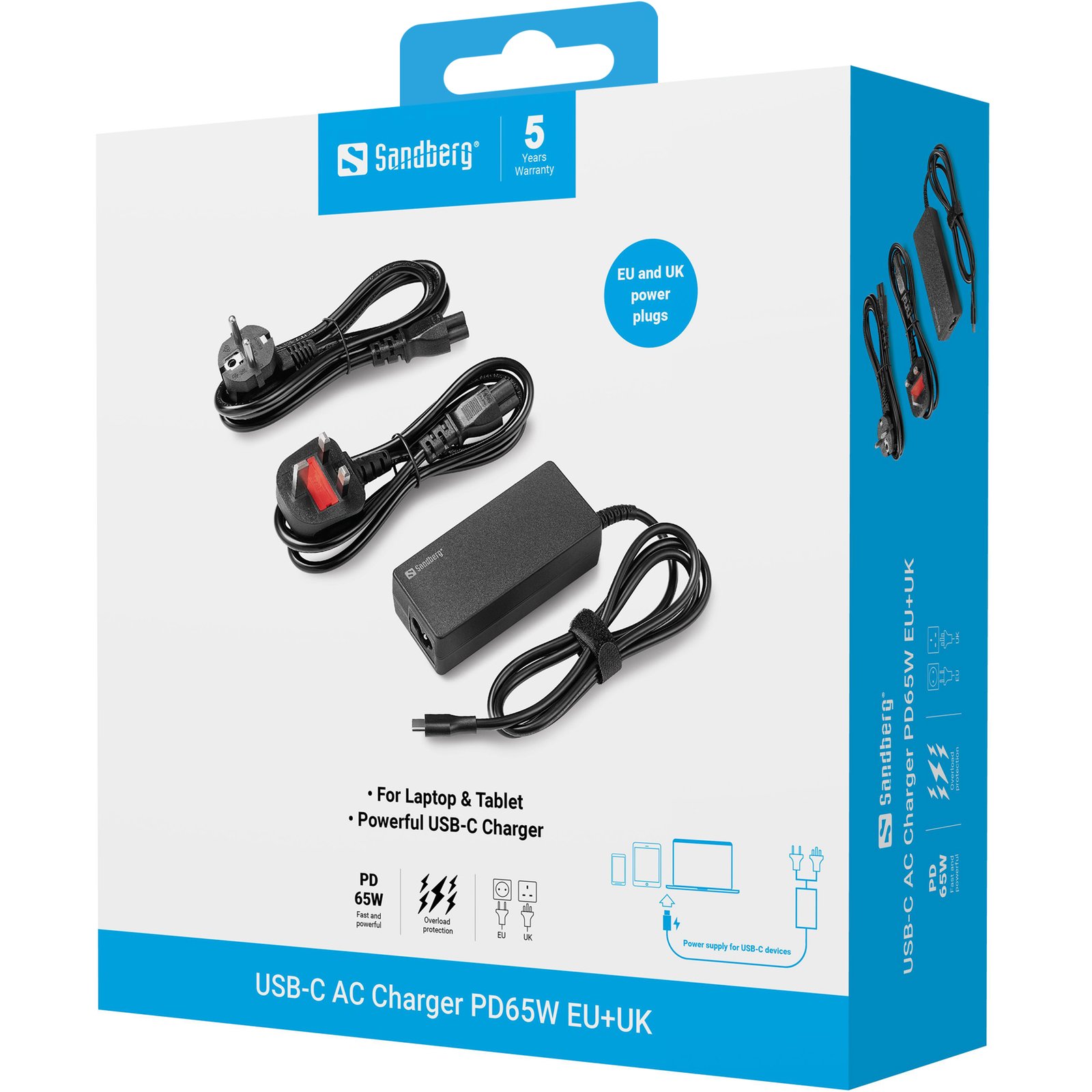tablets y portátiles. Con hasta 65W de salida