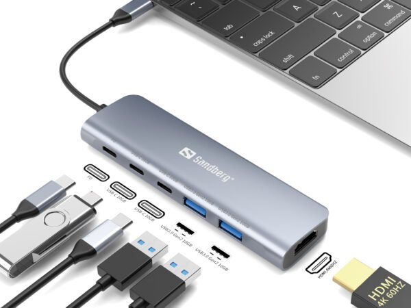 Sandberg USB-C Dock HDMI + 2xUSB-A + 2xUSB-C + PD100W