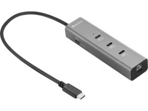 Sandberg USB-C 5-in-1 MediaDock te ofrece una forma sencilla y eficiente de expandir tu portátil a través de un solo puerto USB-C. El dock combina energía