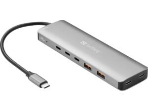 Sandberg USB-C a 5xUSB-C+2xUSB-A 100W te ofrece la máxima expansión desde un solo puerto USB-C. Con un total de cinco puertos USB-C y dos puertos USB-A
