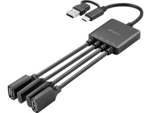 Sandberg USB-C/A to 2A+2C Splitter es tu forma flexible de expandir un puerto USB en múltiples conexiones con un diseño de cable ligero y compacto. Con USB-A y USB-C en un extremo