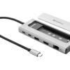 La Sandberg USB-C 6in1 Travel Dock SSD Case ofrece puertos de expansión esenciales y capacidad de almacenamiento de datos en un solo dispositivo compacto. Conecta tu portátil a través de USB-C y accede fácilmente a la pantalla