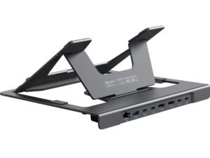 El Sandberg USB-C 8in1 Laptop Stand Dock combina un soporte ergonómico para portátiles con un potente dock USB-C en un producto elegante. Eleva tu portátil a una posición de trabajo más cómoda mientras creas una estación de trabajo completa con solo un cable USB-C. El dock ofrece acceso a 2 salidas HDMI para monitores externos