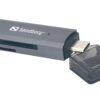 El Sandberg USB-C SD+microSD Card Reader te da acceso fácil a los datos almacenados en tarjetas de memoria SD y microSD a través de USB-C. Es ideal para la transferencia rápida y la copia de seguridad de fotos