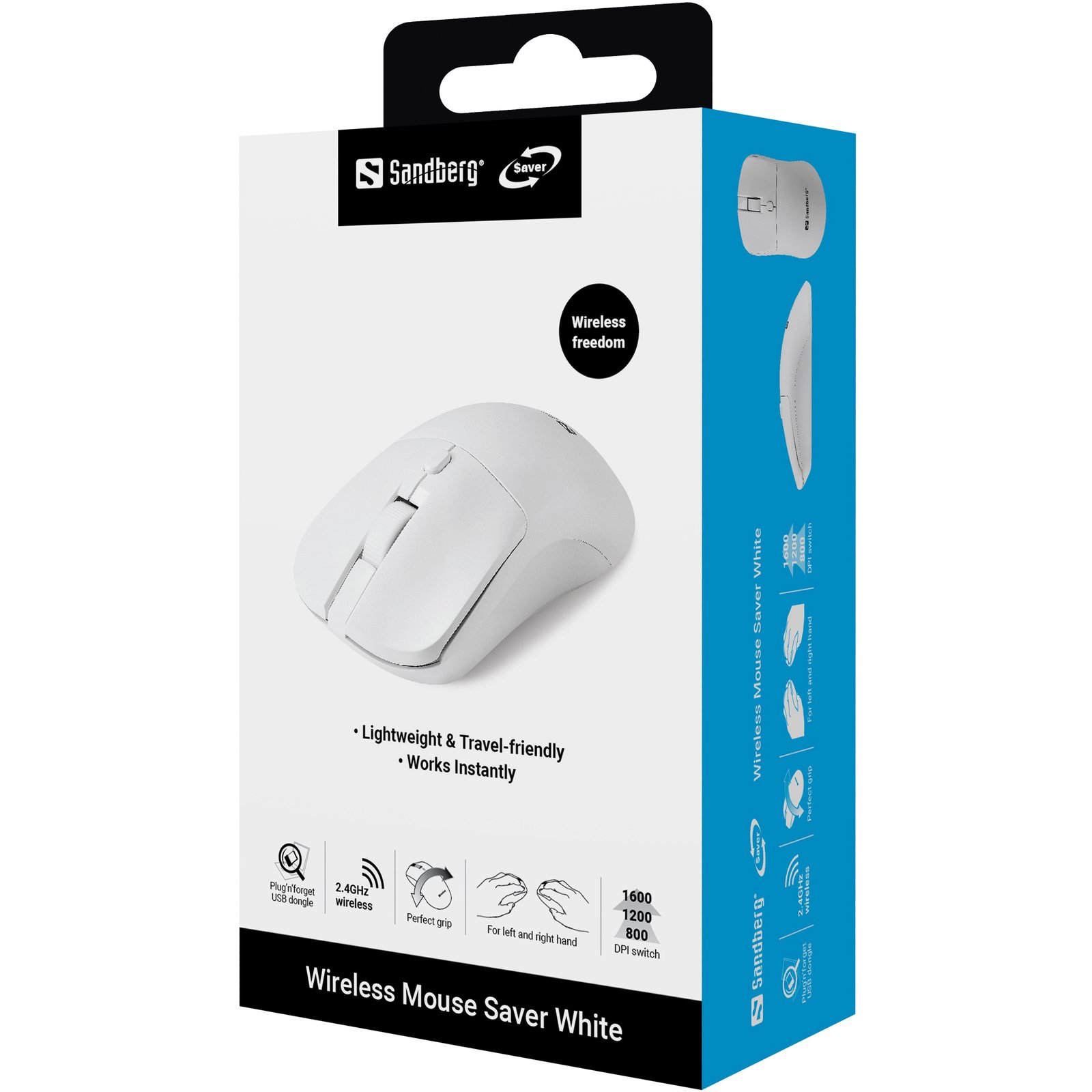 Sandberg Wireless Mouse Saver White - Imagen 2