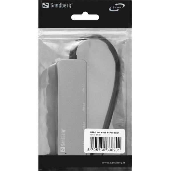 Sandberg USB-C to 4 x USB 3.0 Hub SAVER - Imagen 2