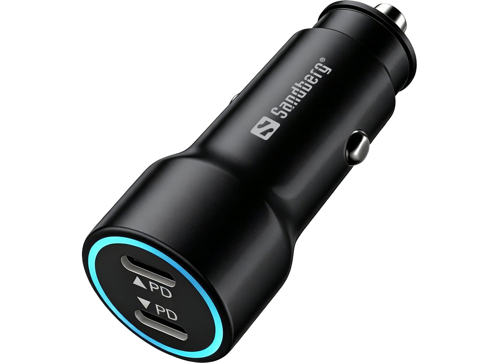 Sandberg Car Charger 2xUSB-C PD40W Saver te ofrece carga rápida para hasta dos dispositivos USB-C directamente desde la toma de corriente del coche. Los dos puertos USB-C admiten Power Delivery con hasta 20W por puerto y son ideales para cargar smartphones. El diseño compacto se adapta discretamente al coche