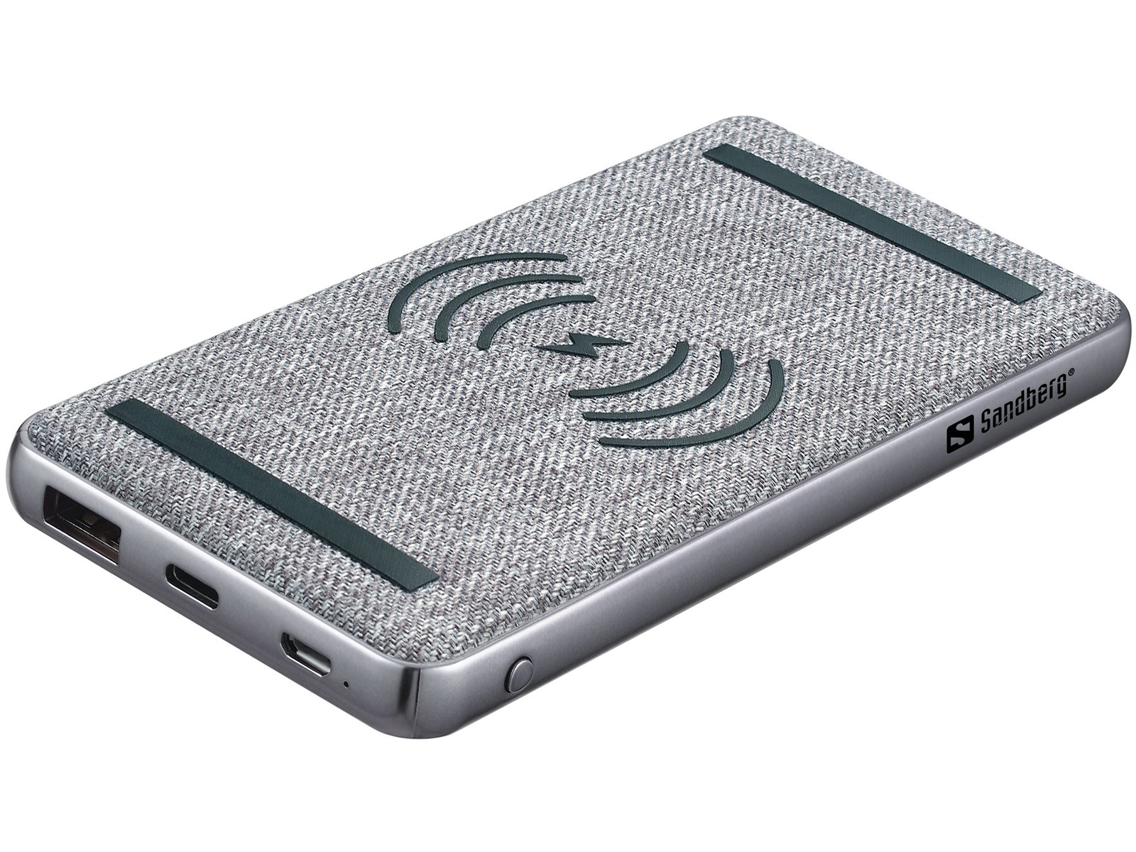 Sandberg Powerbank 10000 PD20W+Wireless es una batería secundaria inteligente con diversas funciones de carga. Los smartphones compatibles con QI se pueden cargar de forma completamente inalámbrica