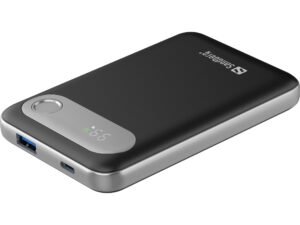 Sandberg Travel Powerbank 10000 PD20W es una solución compacta y potente para tus necesidades de carga cuando estás en movimiento. Con una capacidad de 10000 mAh y salidas USB-A y USB-C