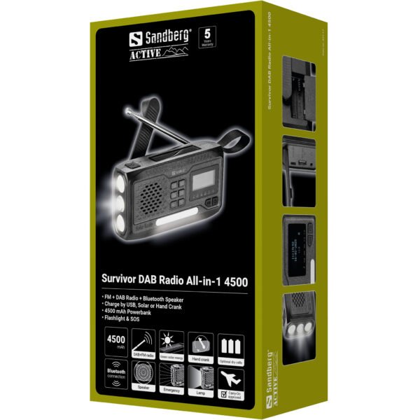 Sandberg Survivor DAB Radio All-in-1 4500 - Imagen 2
