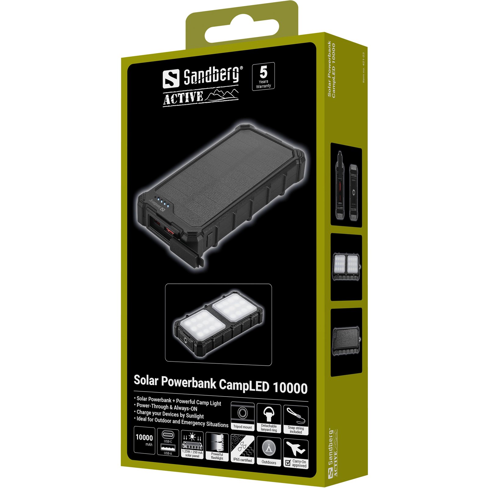 Sandberg Solar Powerbank CampLED 10000 - Imagen 2