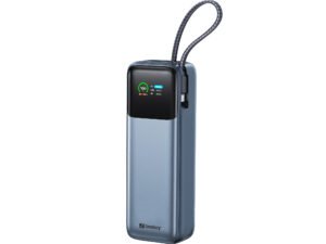 Sandberg All-in1 Powerbank 20000 PD 130W ofrece hasta un total de 130W a través de USB-C. El cable USB-C integrado te facilita las cosas. Con puertos USB-C y USB-A