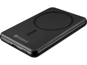 Sandberg SemiSolidState Magnet Powerbank 5000 es un powerbank compacto e inteligente con celdas de batería semisólidas avanzadas