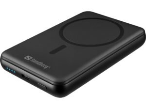 Sandberg SemiSolidState Magnet Powerbank 10000 combina celdas de batería semisólidas avanzadas con carga magnética inteligente para ofrecer alta seguridad