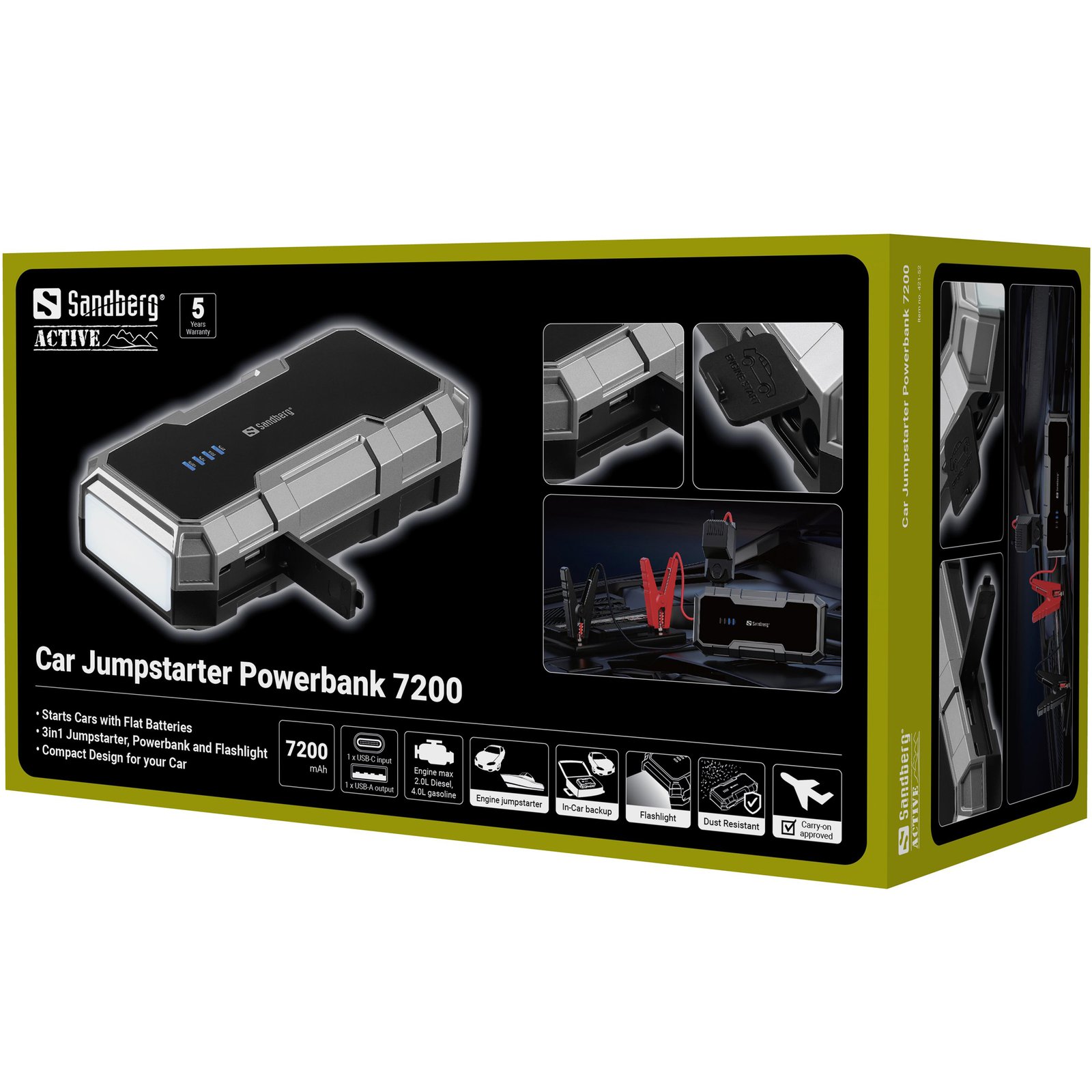 motocicletas y otros vehículos de 12V con motores de gasolina o diésel. Con una corriente base de arranque de 400A y una corriente máxima de 1000A