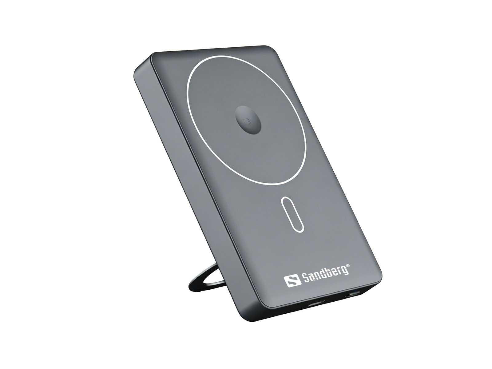 Sandberg 3in1 Magnet Powerbank 10000 Pro combina alta capacidad con carga inteligente 3 en 1 en un diseño elegante y compacto. La carga inalámbrica magnética mantiene los smartphones compatibles firmemente en su lugar