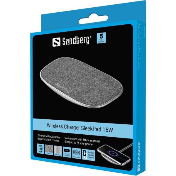 Sandberg Wireless Charger SleekPad 15W - Imagen 2