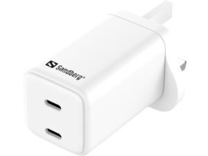 Sandberg AC Charger Dual USB-C PD65W UK - Infortop