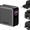 El Sandberg Travel Charger PD100W Display es un cargador potente con una salida de hasta 100W y una pantalla digital clara que muestra la potencia de carga actual. Adecuado para todo