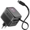 Sandberg Travel Charger PD65W Display + Cable es un cargador práctico con hasta 65W y un cable USB-C integrado