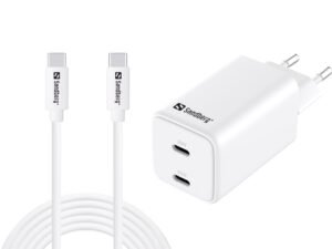 Sandberg AC Charger USB-C PD65W EU 3m es un cargador USB-C eficiente con hasta 65W de potencia en un diseño compacto. Es perfecto para cargar portátiles