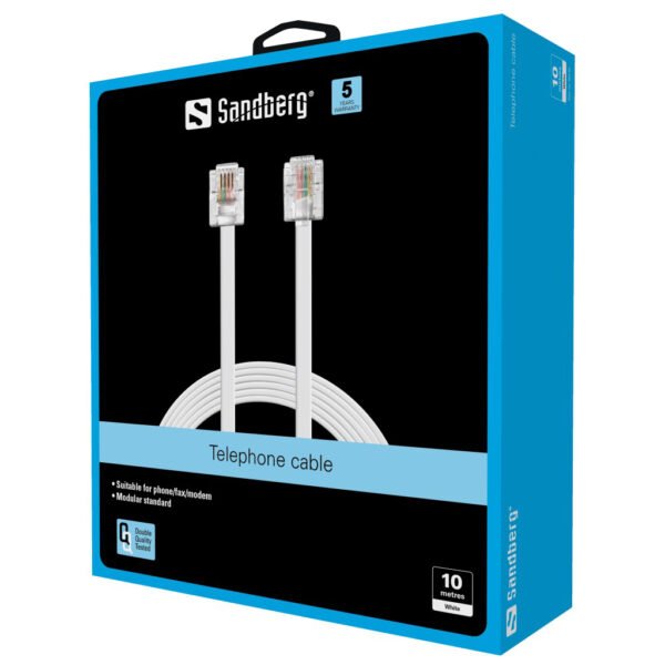 Sandberg Telephone RJ11-RJ11 10m - Imagen 2