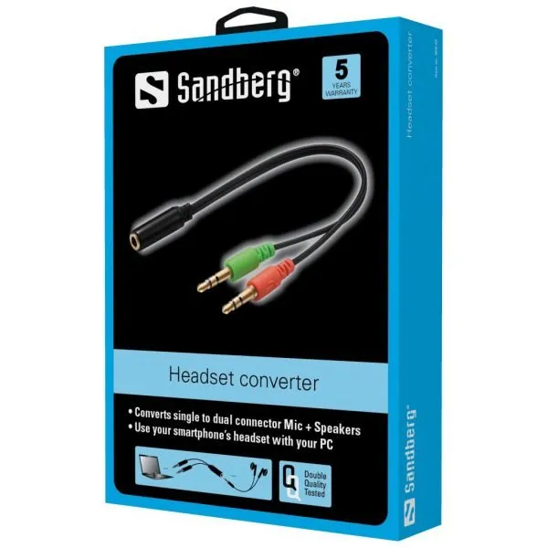 Sandberg Headset converter (Mobile) to PC - Imagen 3