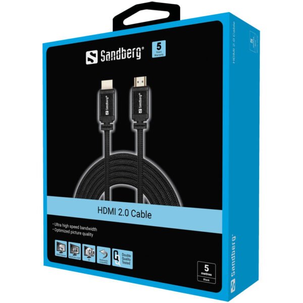 Sandberg HDMI 2.0 19M-19M,  5m - Imagen 2