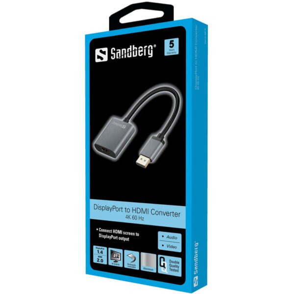 Sandberg DisplayPort 1.4 to HDMI 2.0 4K Adapter - Imagen 2