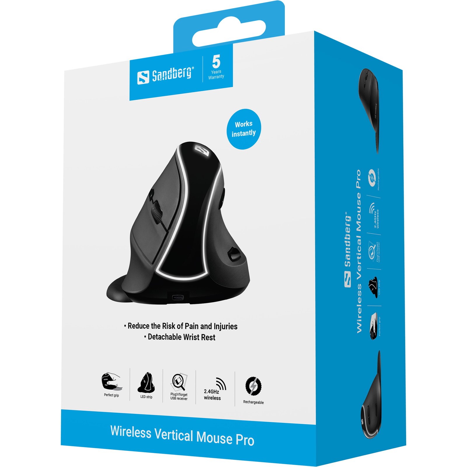 Sandberg Wireless Vertical Mouse Pro - Imagen 2