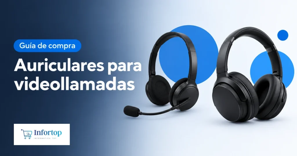 Auricular de oficina con micrófono y auriculares inalámbricos, portada de la guía de auriculares para videollamadas