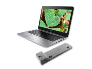 Portátil HP EliteBook Folio 1040 G2 + Docking Station reacondicionado | Core i7 5600U | 8GB RAM | 256 GB SSD M2 (Windows 7 Pro)