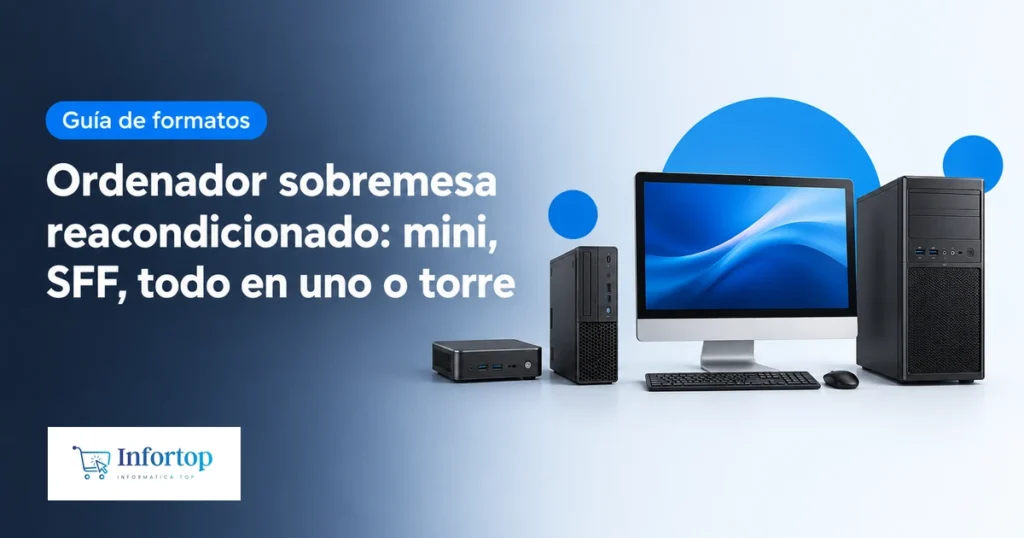 Ordenadores de sobremesa reacondicionados en formato mini, SFF, todo en uno y torre